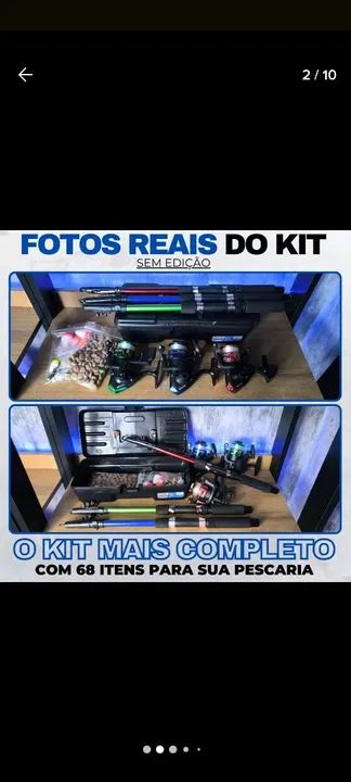 Kit de Pesca Completo - Varas, Carretilhas e Acessórios - Foto 2