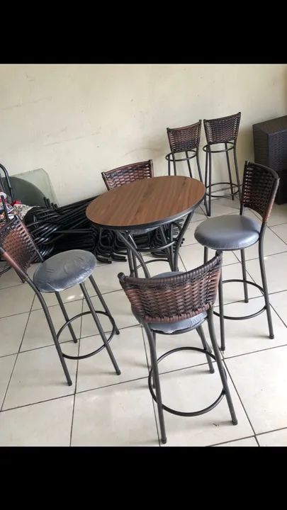 Banquetas banqueta e mesas bistrô para residência e comércio  - Foto 5
