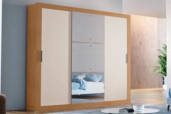 Guarda Roupa Casal De corres Off white 