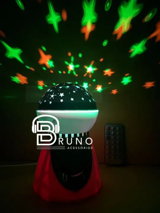 Lâmpada Led Music Bulb com Projetor de Estrelas e Som Bluetooth - Foto 4