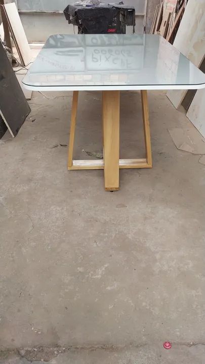 Mesa retangular de vidro 120x80 