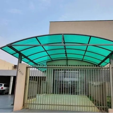 Placas de policarbonato verde ou fumê 6,00x2,10m de 4mm. - Foto 2