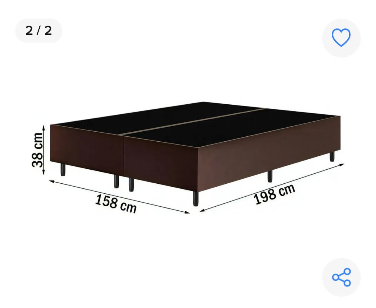 base de cama box queen fit 158x198 cm - Foto 3