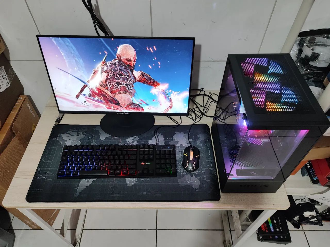 Pc gamer Aquário Intel Xeon E5 2680 v4 + 1tb NVME + 32gb RAM + RX 580 8gb + tela 24" 100hz - Foto 3