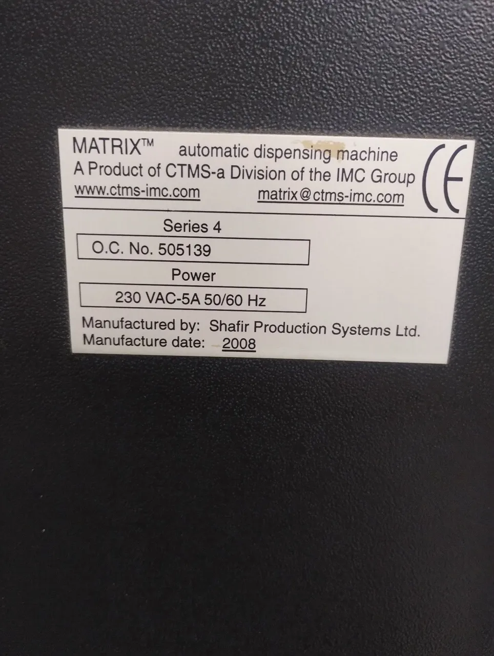 Matrix / venda ou reposição de peças