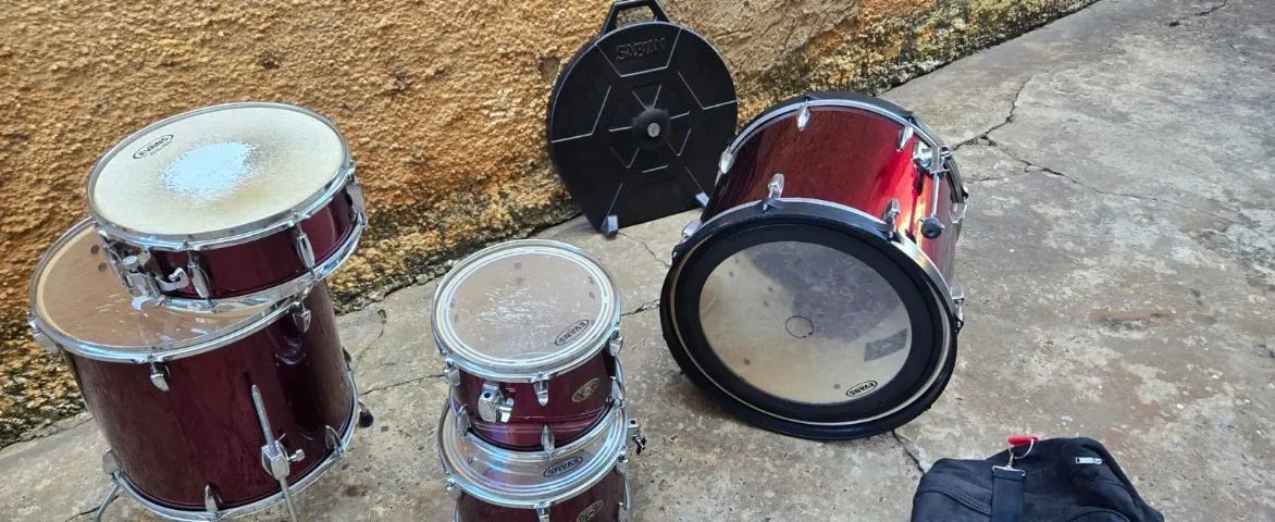 Bateria Tama Imperial Star Vermelha - Foto 2