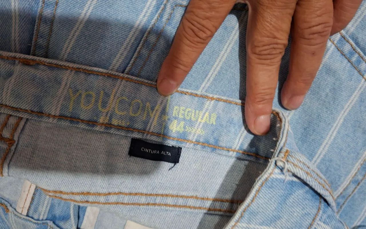 Short jeans risca de giz.  - Foto 5
