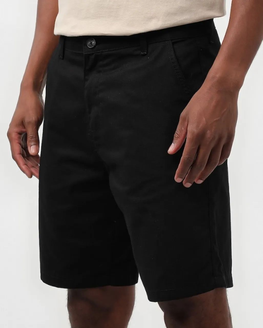 Bermuda sarja masculina reta chino preta | Pool Jeans