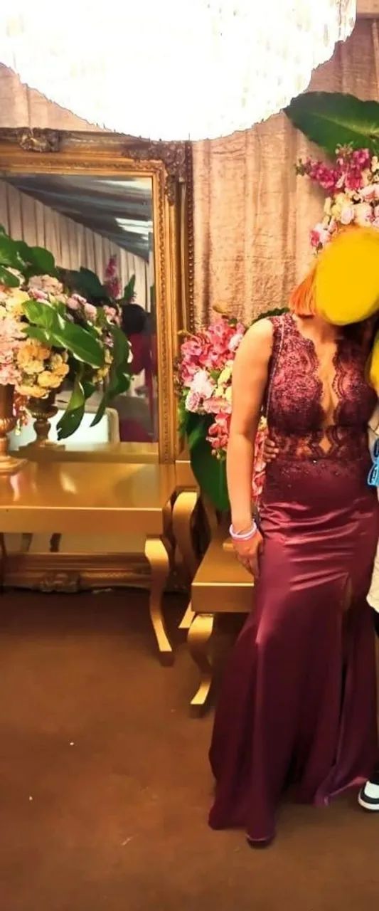 Vestido sereia vinho - Foto 2