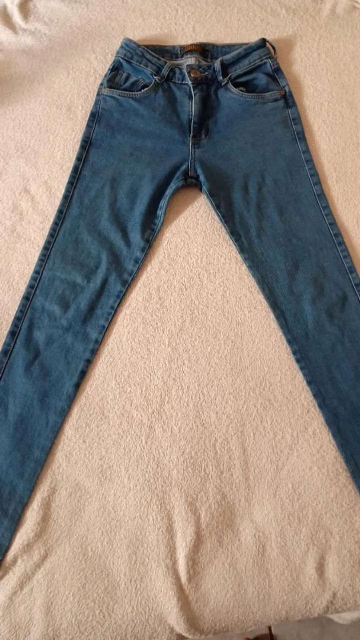 Calça Jeans Skinny Azul Claro Feminina - Foto 2