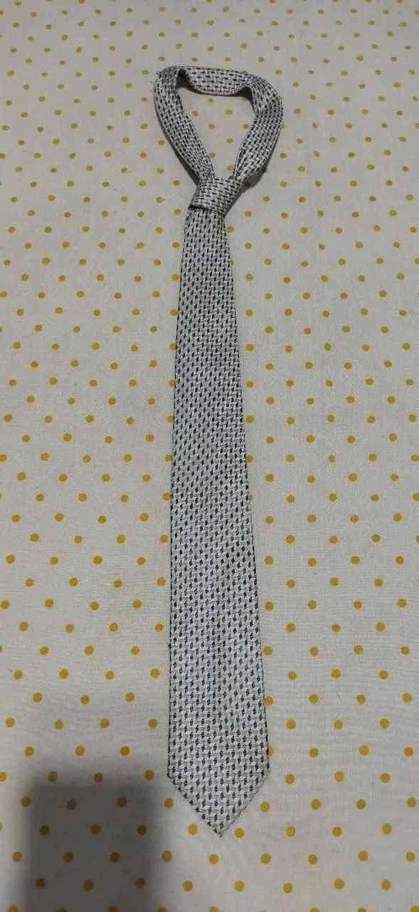 Gravata elegante cinza com detalhes