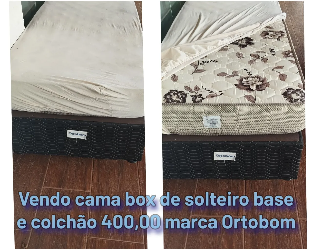 Cama box de solteiro Ortobom