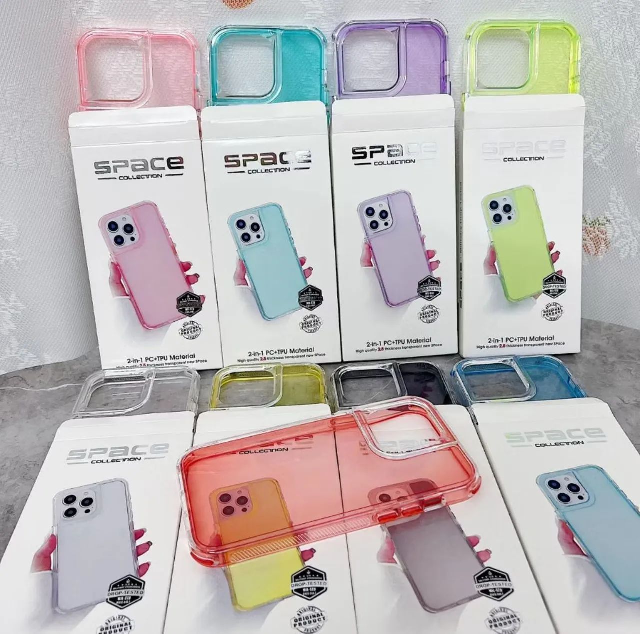 Capas para Celular 2 em 1 - Transparente e Resistente