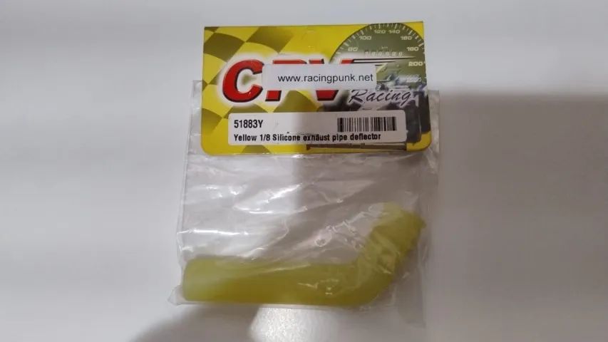 Defletor de escape de silicone amarelo 1/8
