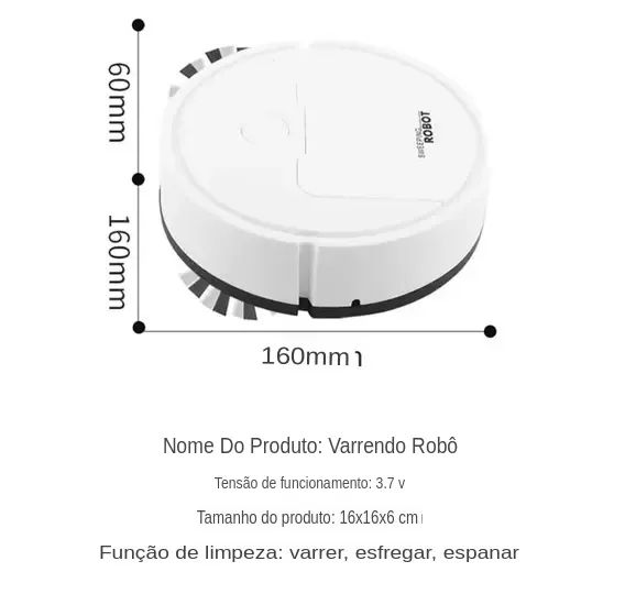 Aspirador de Pó Robô portátil sem fio - Produto novo na caixa - Foto 3