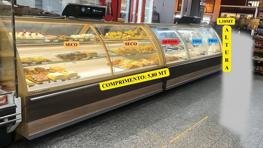 Balcão refrigerado , quente e frio para padaria e supermercados - Foto 2