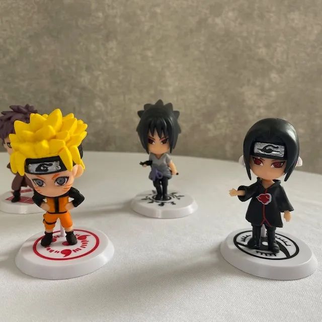 Lote Naruto 6 Bonecos Mini Action Figures + Chaveiro Piticas - Foto 3