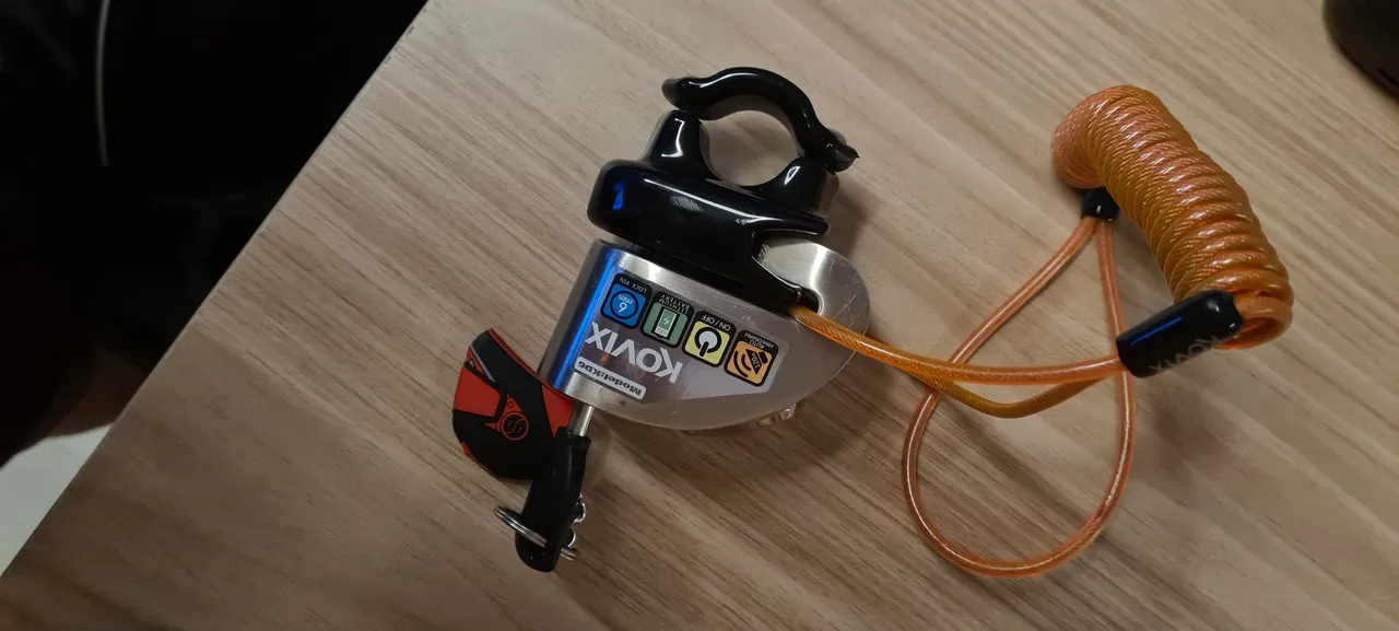 Cadeado de segurança para moto KOVIX modelo K206