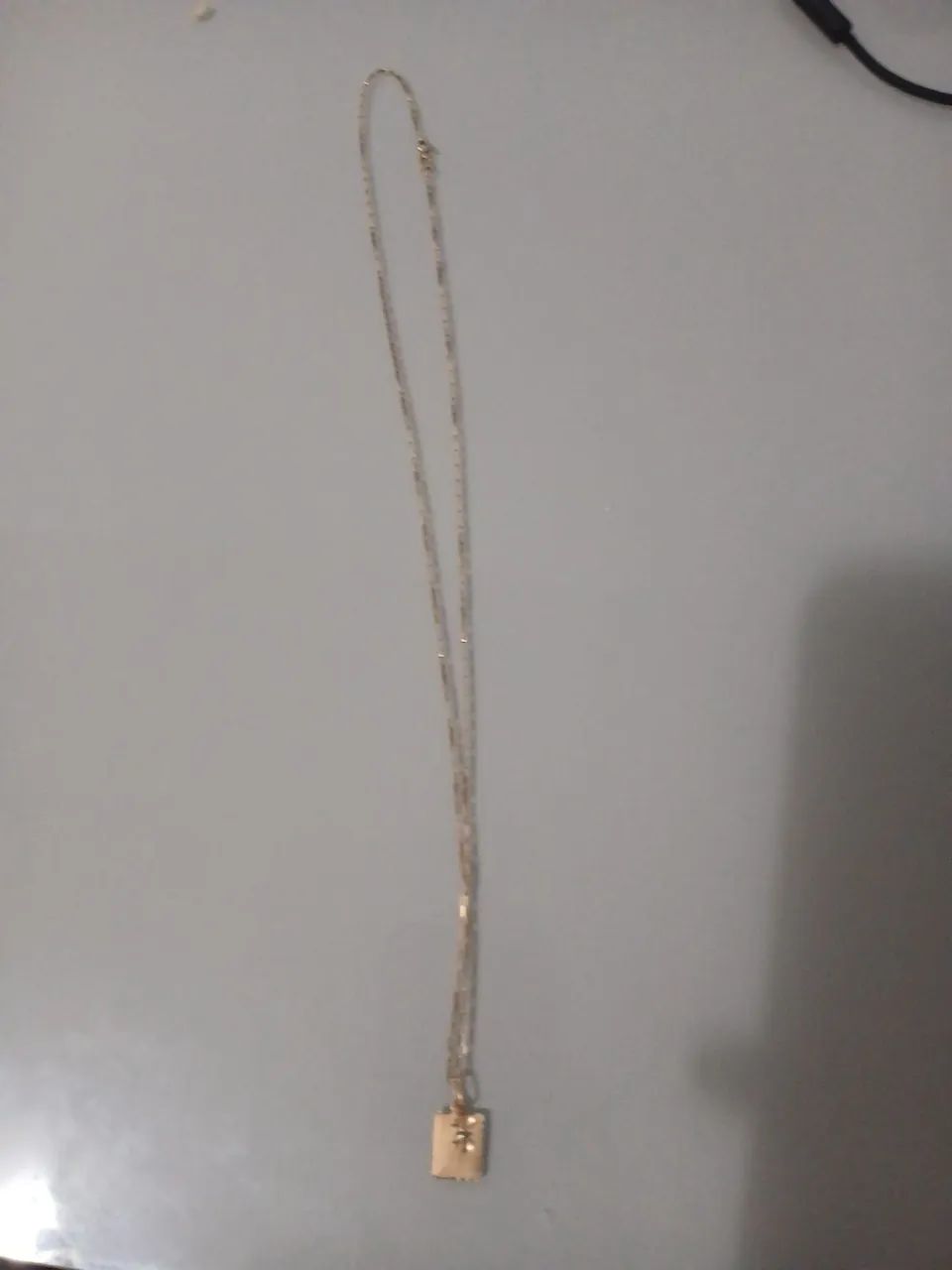 Cordao ouro 18k Dourado com Pingente crucifixo  - Foto 3