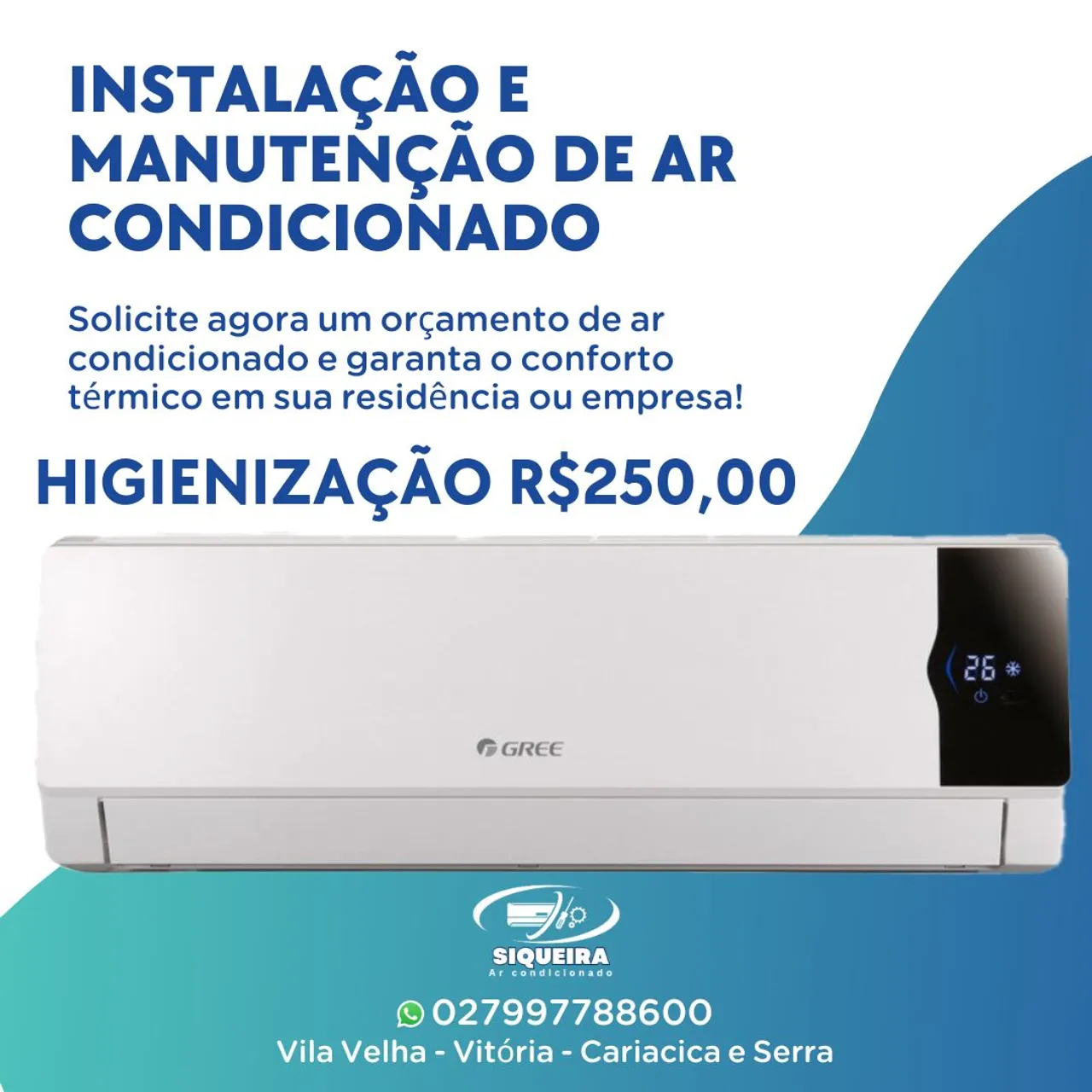Limpeza de ar condicionado 250 reais