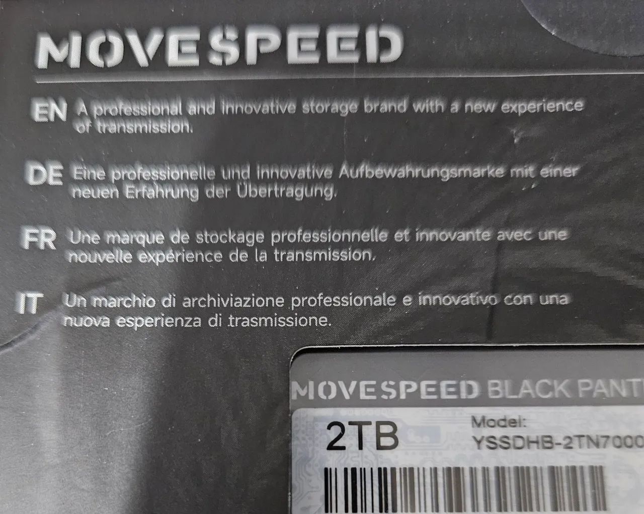 SSD NVME Movespeed 2TB Black Panther - Lacrado - Foto 2
