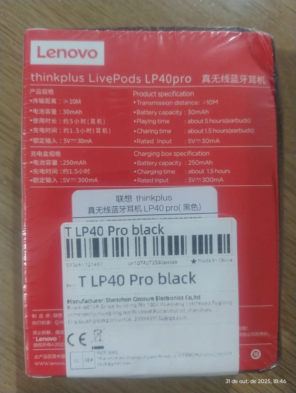 Fone blutuh LENOVO LP40 PRO thinkplus - Foto 3