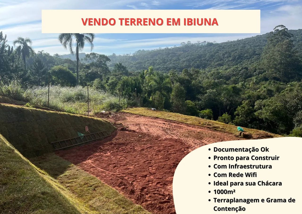 Terreno com documentação e com terraplanagem