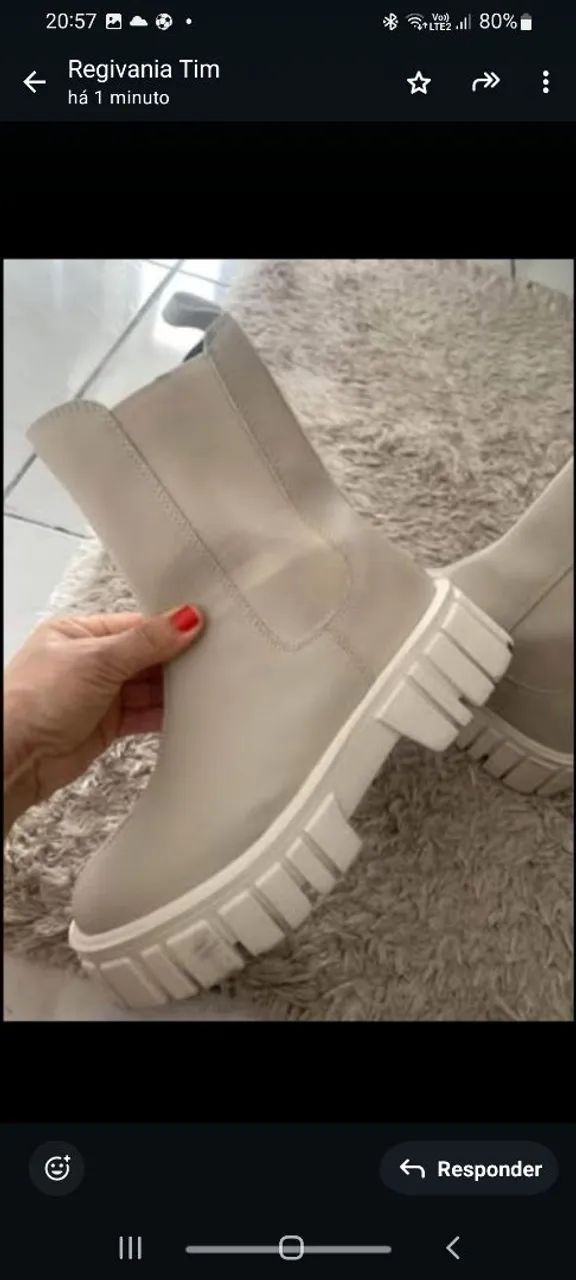 Botas Chelsea Bege - Foto 3