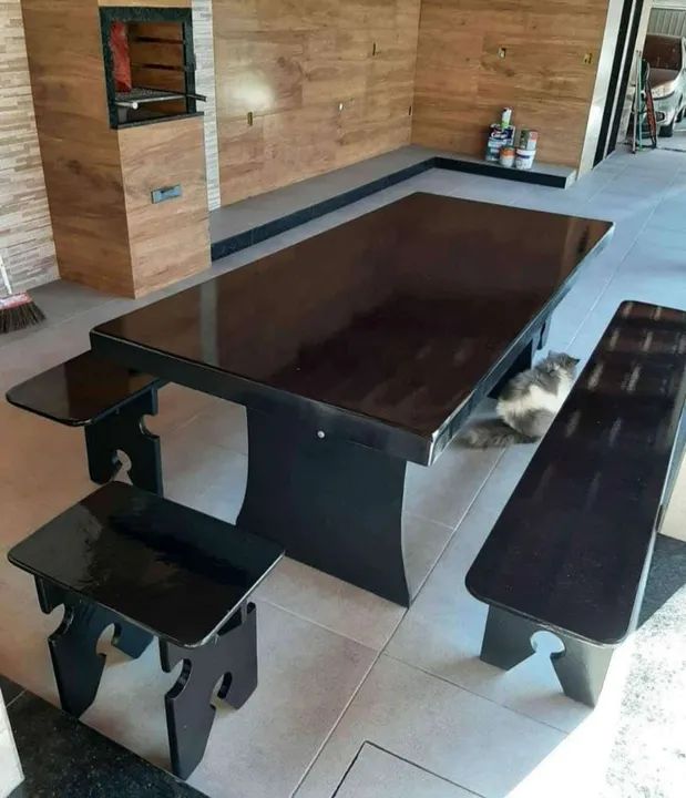 **Arte e Funcionalidade: Móveis de Ardósia Preto Raro para Sua Decoração!"** - Foto 3