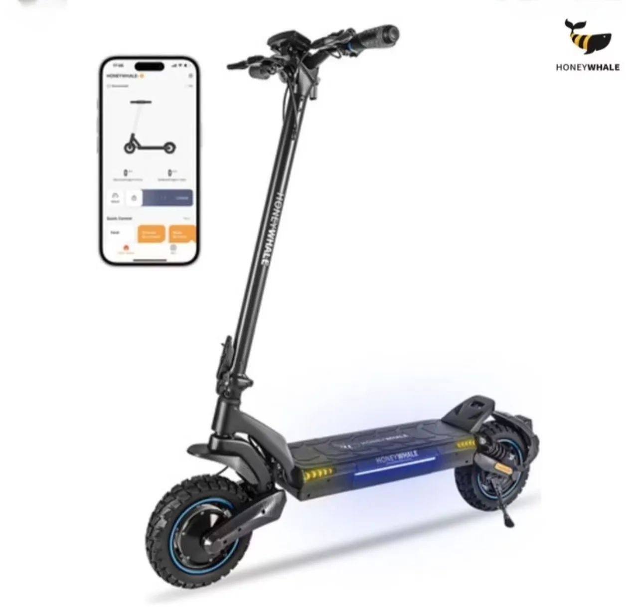 Patinete 60km/h e autonomia de 50km, 2 motores 1500w, alarme e localizador.