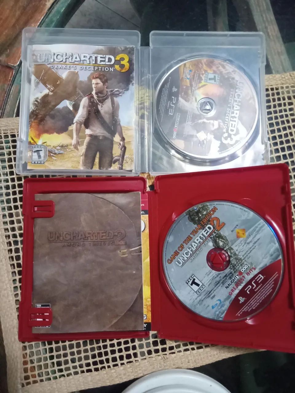 2 jogos PlayStation PS3 Uncharted 2 e 3 originais mídia física - Foto 3