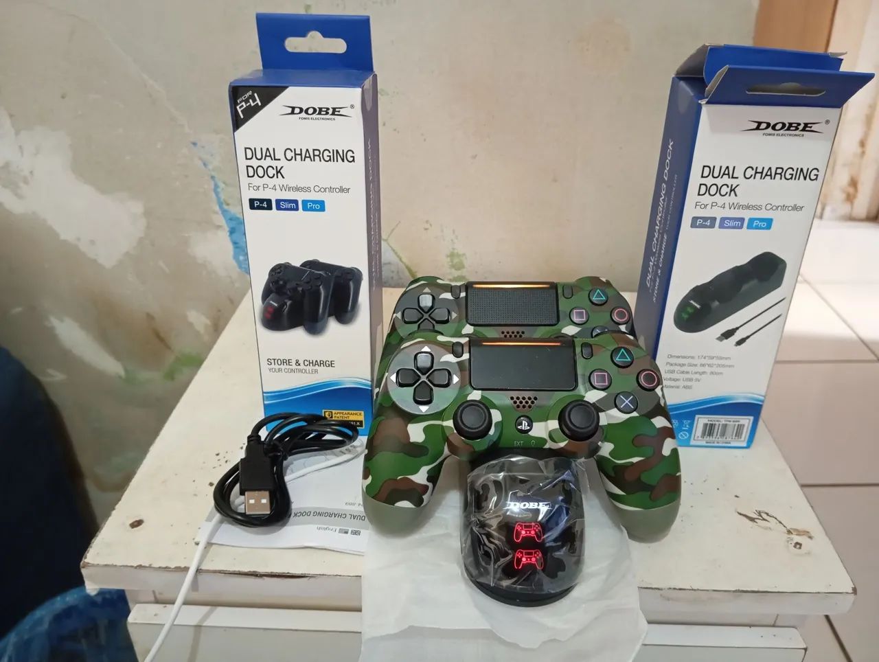 Base Dock Carregador Duplo Turbo Para Controle Playstation Ps4 - Foto 6