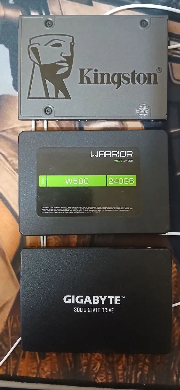 SSDs Kingston, Warrior e Gigabyte