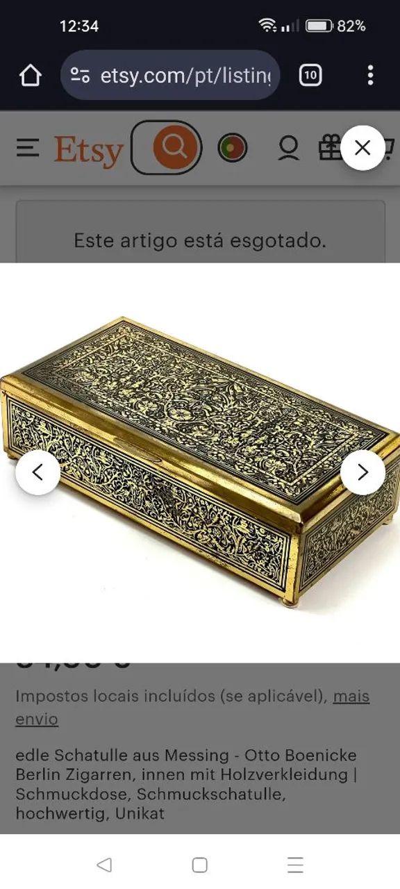 Antiga caixa de metal alemã. - Foto 6