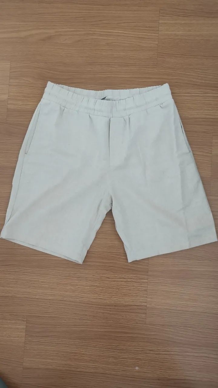 Bermuda Masculina Linho - Liquido - Tam G