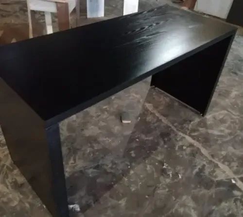 mesa reta preta mdf - entrego