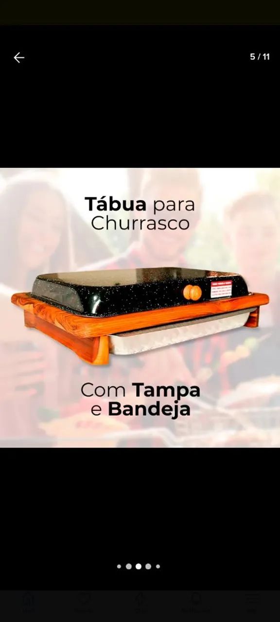 Tábua de corte em madeira teca com tampa em alumínio e bandeja  - Foto 4