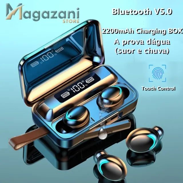 Fone Bluetooth 5.0 TWS preto