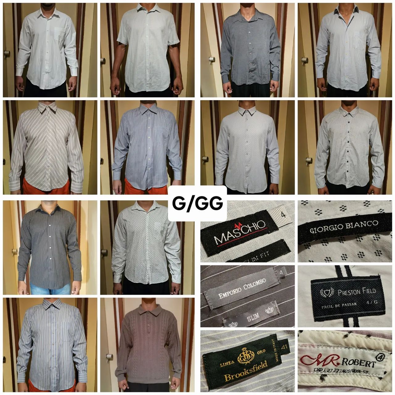 Camisas Sociais Veste G e GG