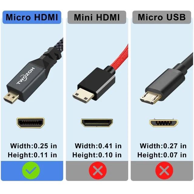 Micro Hdmi Macho Para Hdmi Fêmea Cabo Adaptador 4K/60Hz Twozoh - Foto 3