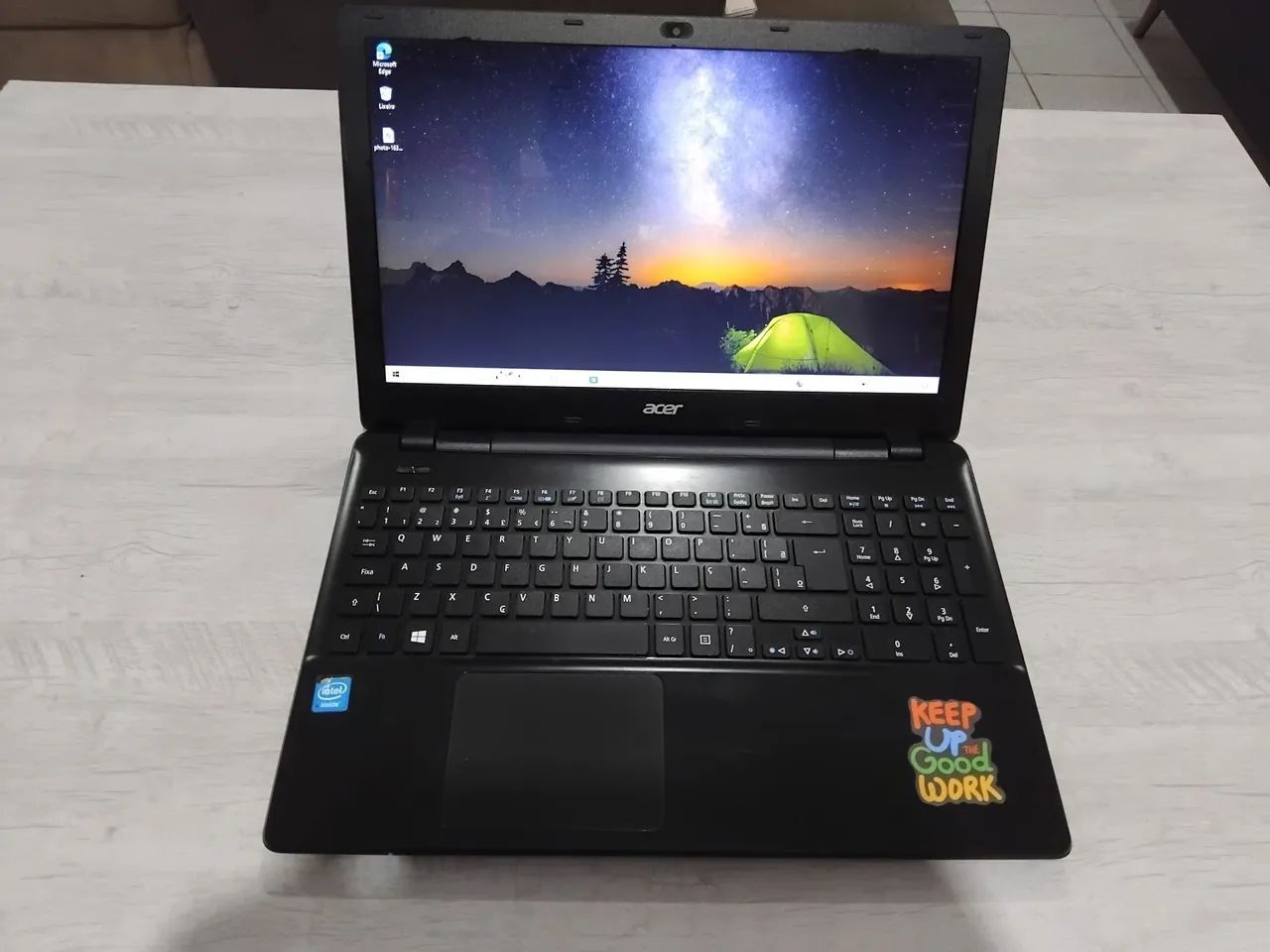 Notebook Acer top tela grande 15.6 basico trabalho e estudo, bateria boa , carregador ok