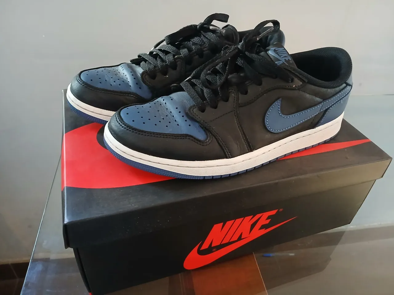 Tenis nike Air Jordan 1 Low - Azul e Preto 41