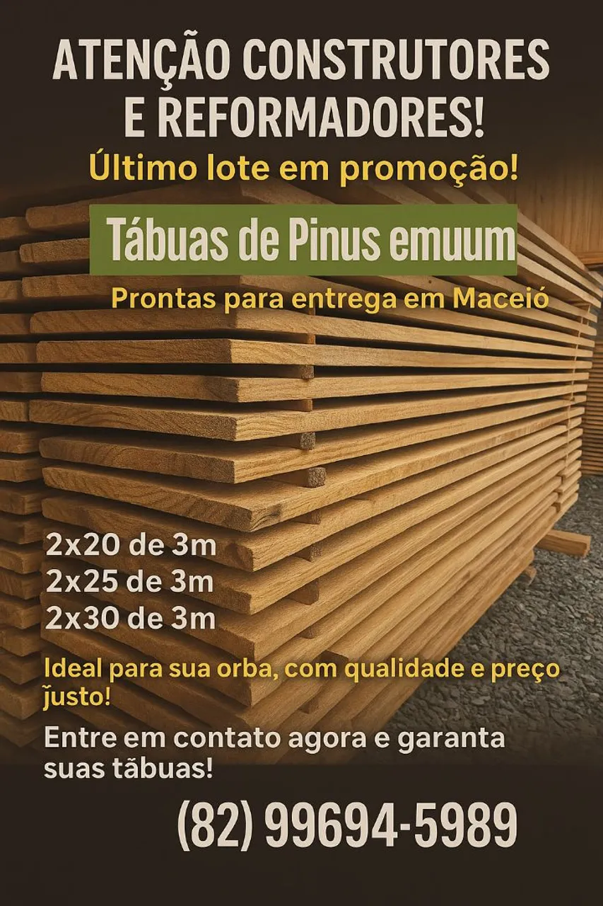 Tábuas de Pinus emuum - Último lote em promoção!