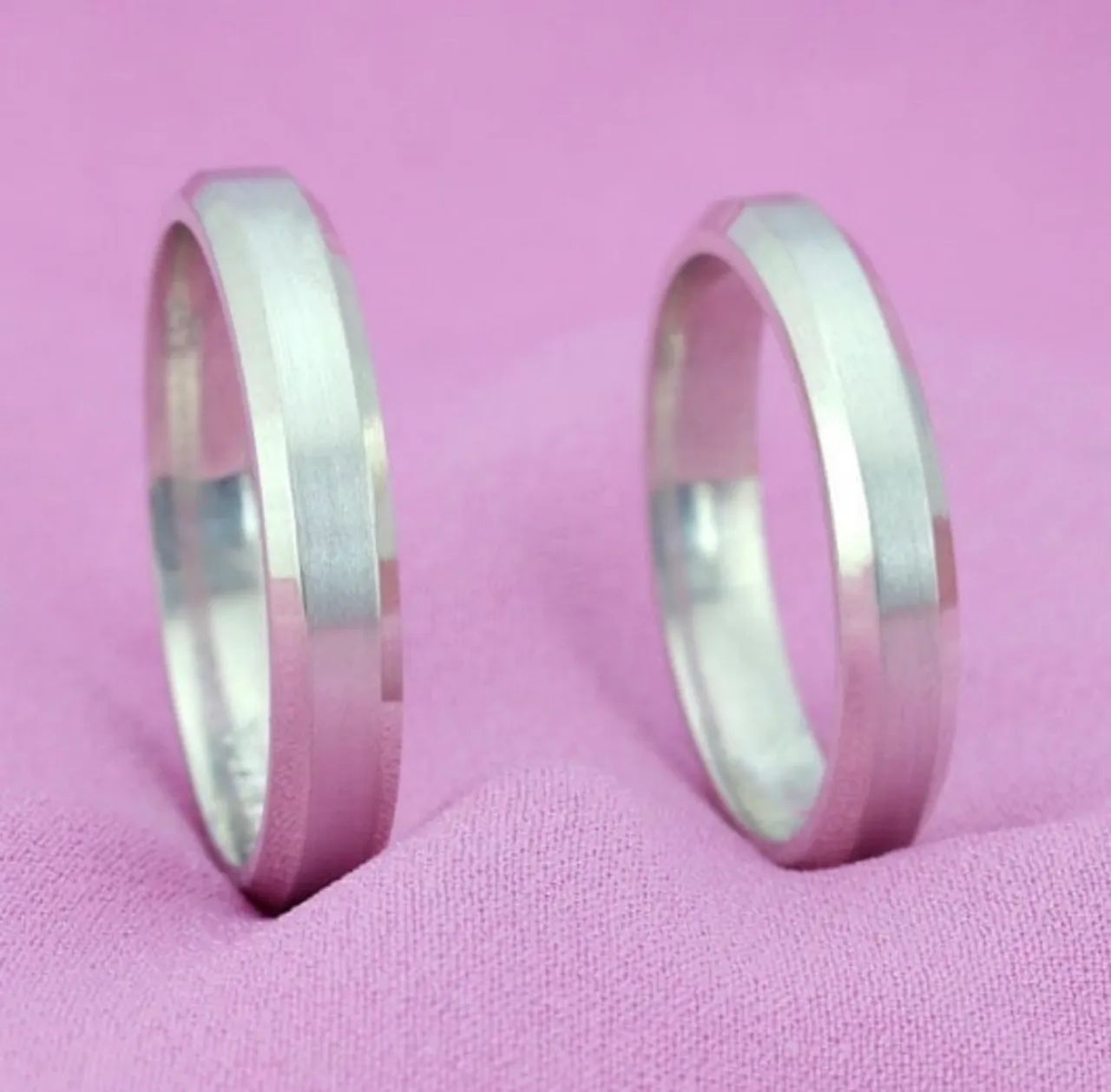 Aliança de Prata 950 (com nota fiscal) - Foto 2