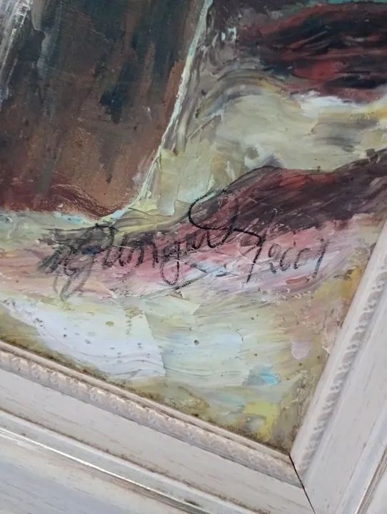 O.s.t Tela com Moldura Reprodução de as Lavadeiras 2001 - Foto 2