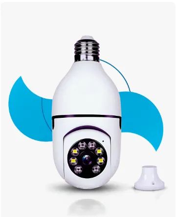 Camera lampada wi-fi ip com Noturna leds brancos lampada