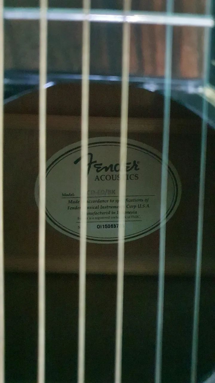 Violão Fender CD60 BK V2 (Acústico) - Foto 3