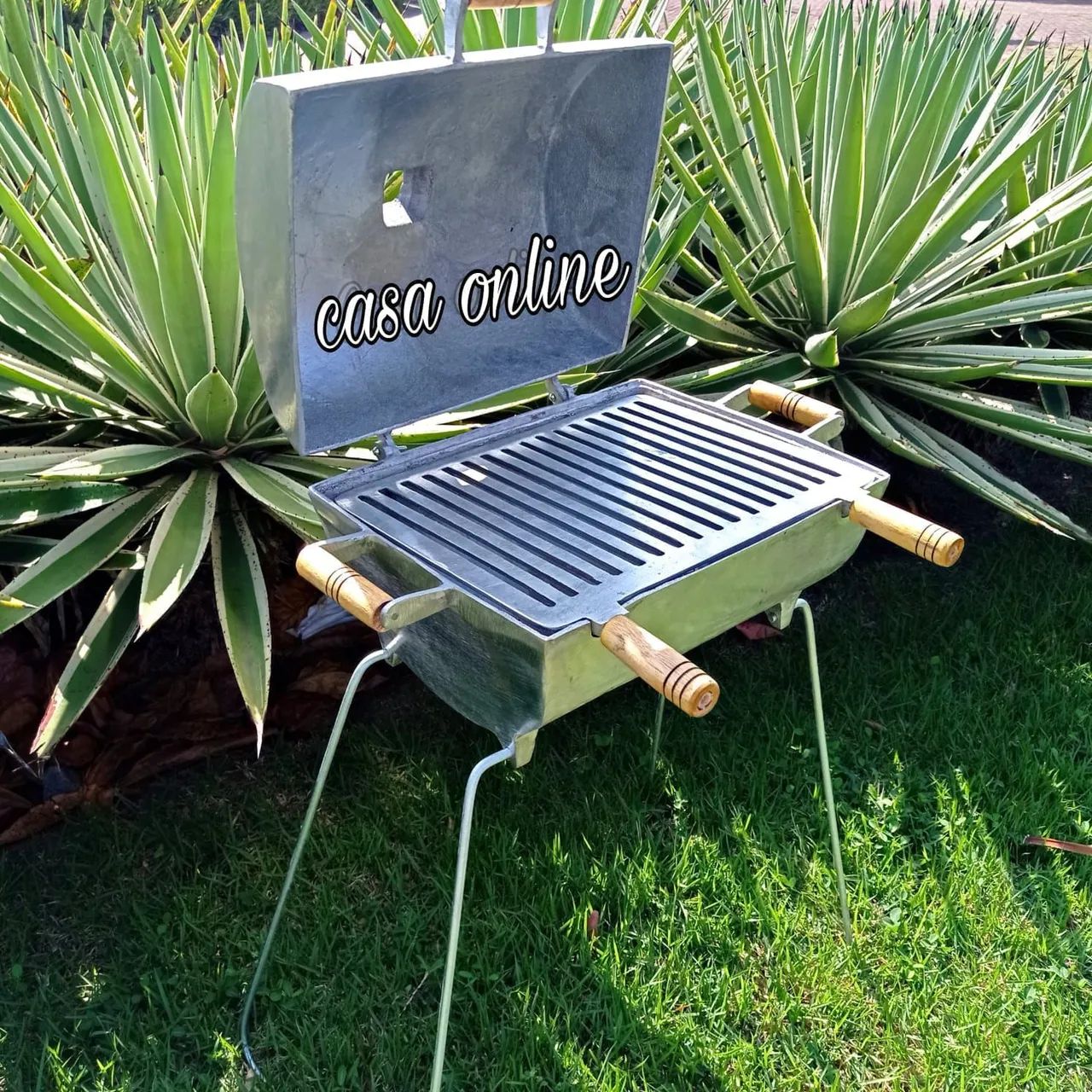 CHURRASQUEIRA GRANDE EM ALUMÍNIO BATIDO  - Foto 2