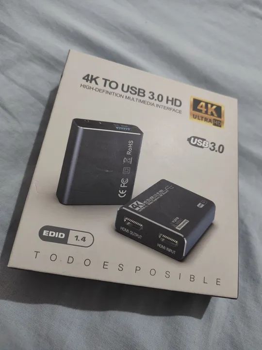 Capturador de Vídeo 4K HDMI para USB 3.0 - Novo - Foto 5