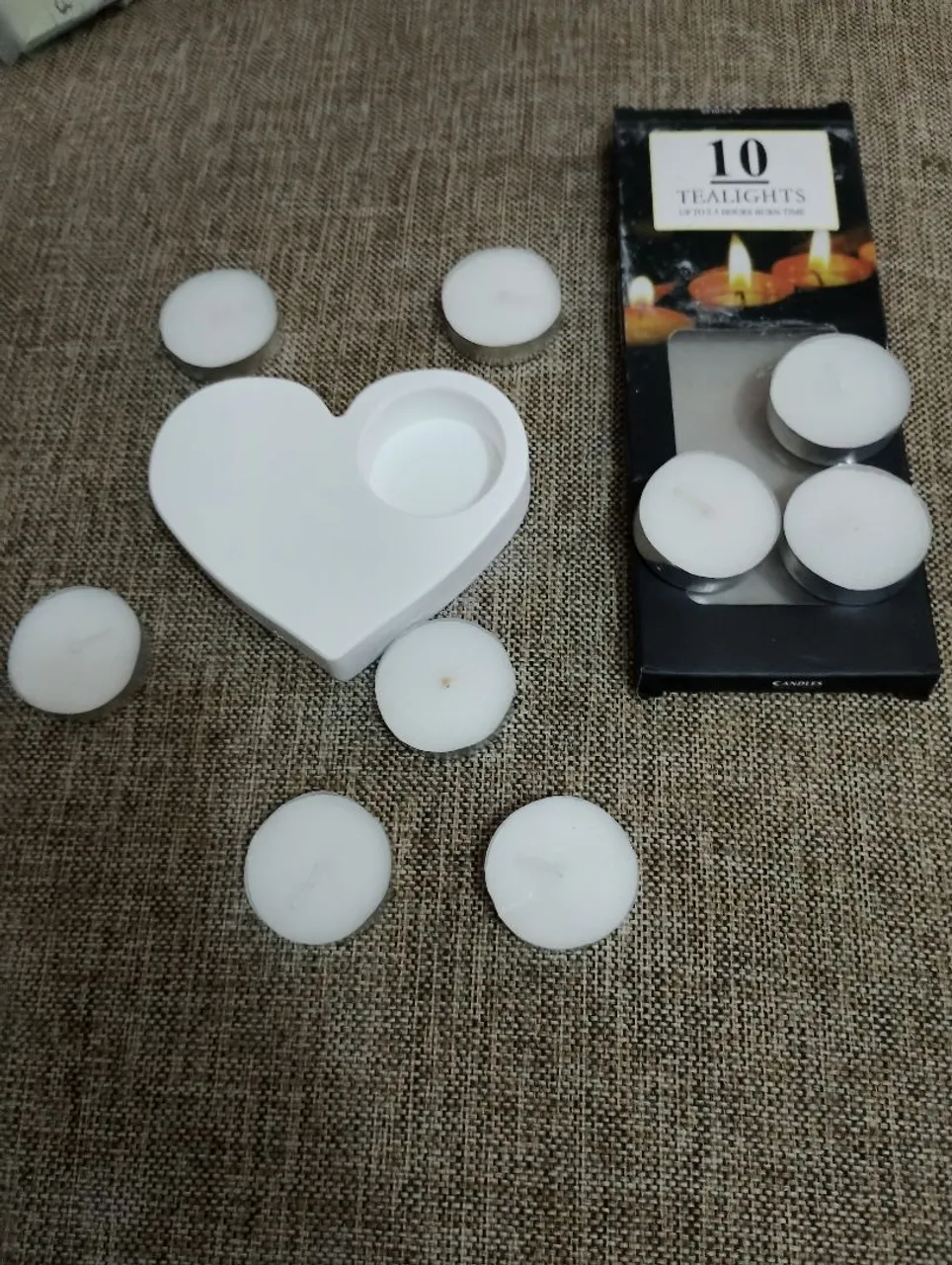 Porta Velas em Formato de Coração mais 10 velas kit romântico ZAP *